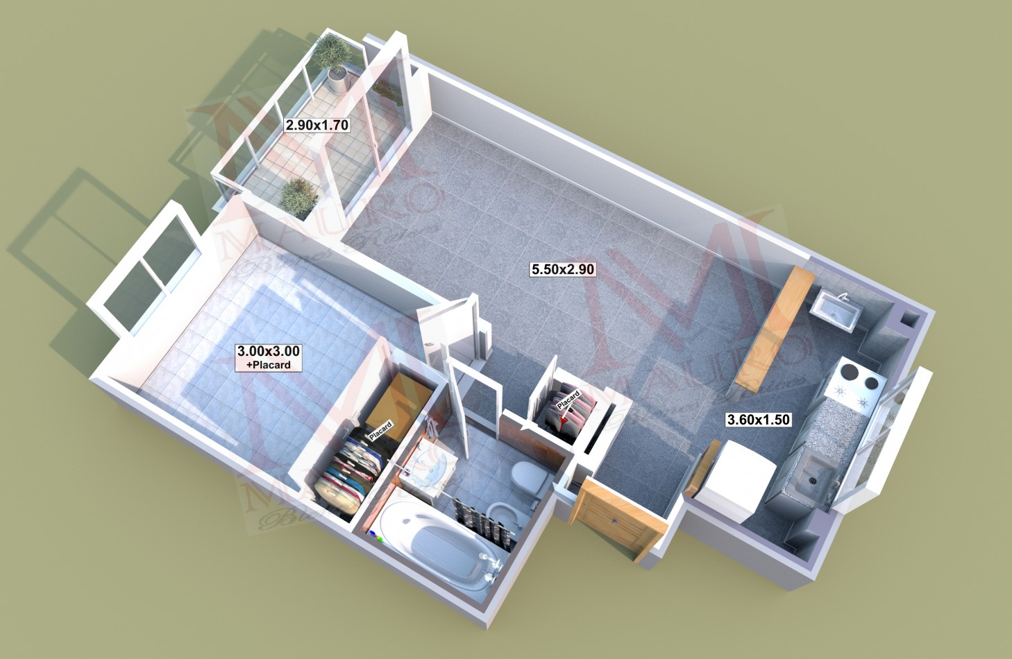 Caballito Departamento 2 ambientes con Balcon u$s85.000