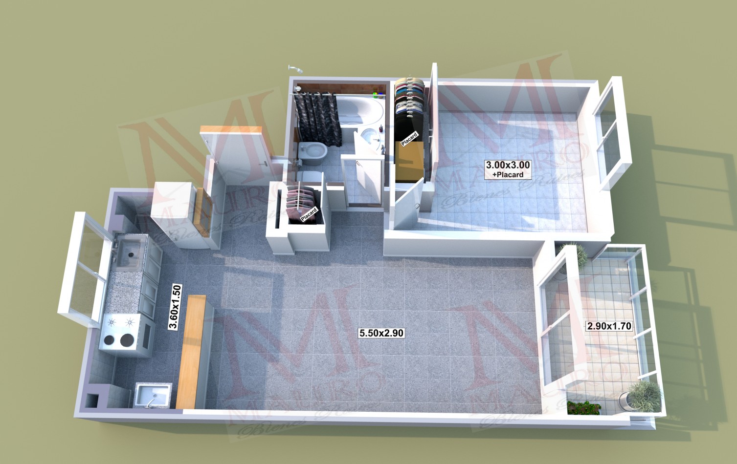 Caballito Departamento 2 ambientes con Balcon u$s85.000