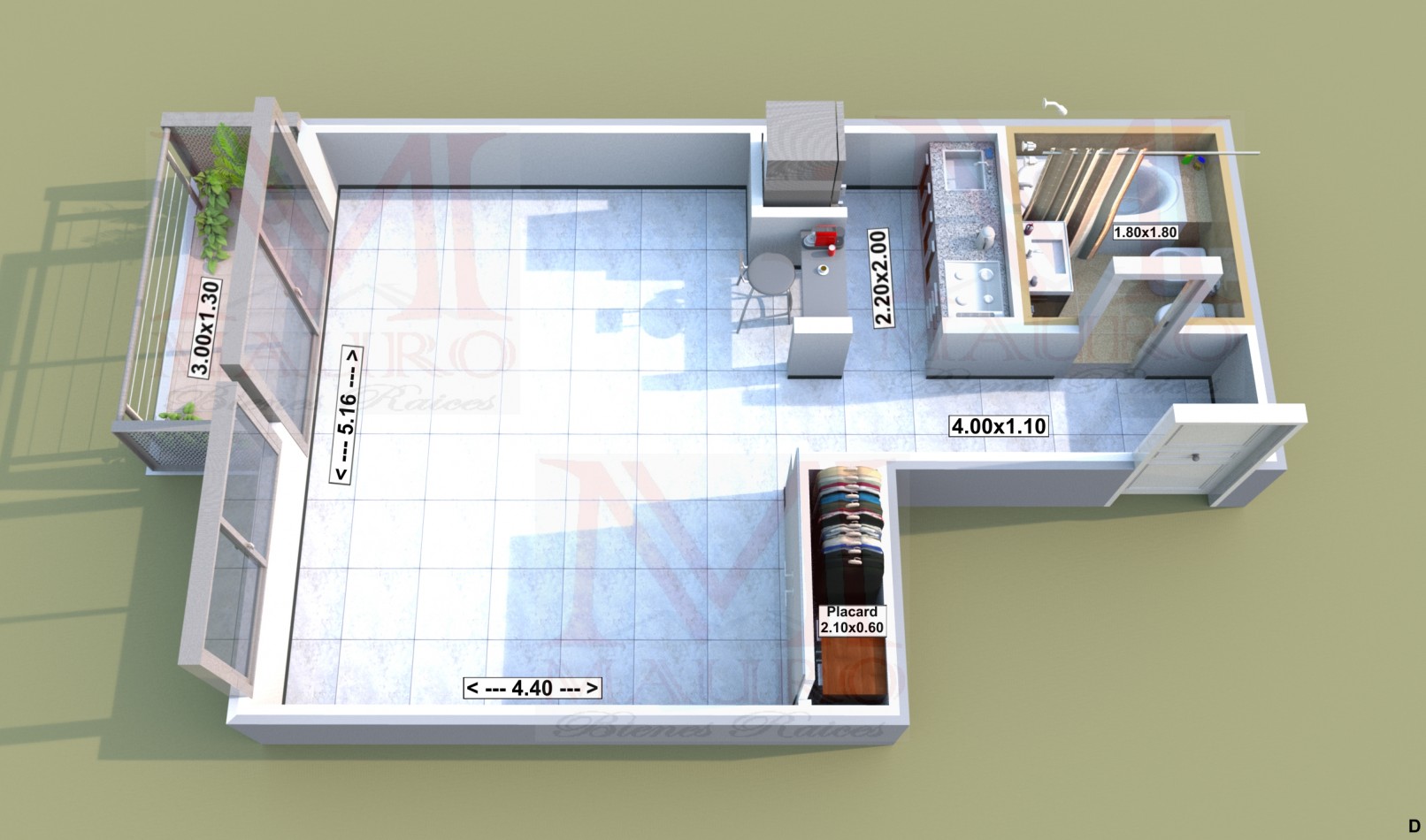 Barracas, Depto 1 amb Divisible a 2 amb u$s72.900 Apto Credito SUM PARR LAUNDRY