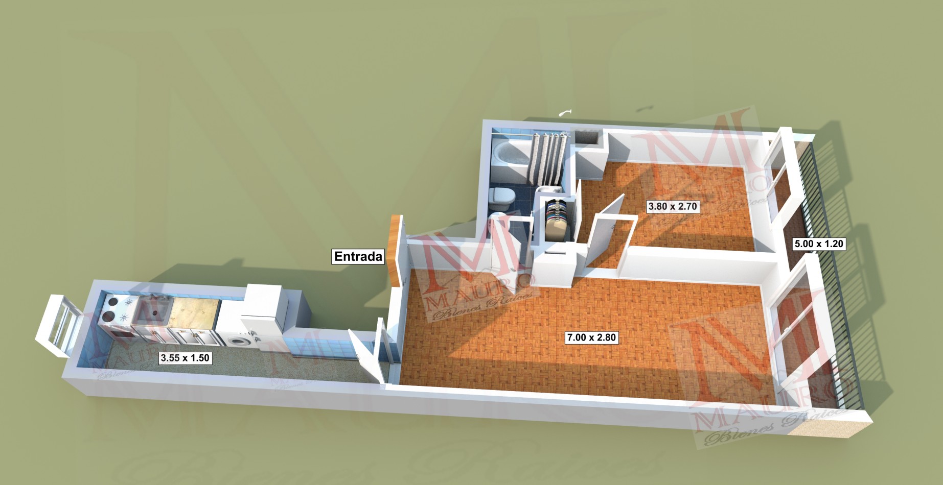 Venta Libertad al 300 - Depto 2 ambientes Balcon Piso 5to 40m2 u$s62.000 Exp: $140.000 Contrafrente